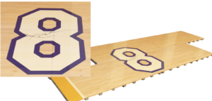 2016 Kobe Bryant Number 8 Staples Center Hardwood From Farewell Game