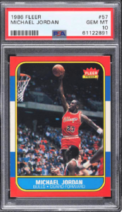 PWCC noted that this record-breaking 1986 Fleer Jordan card “stands above the rest with it’s exacting clarity and centering” even in Gem Mint 10.