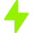 Green Lightning Icon