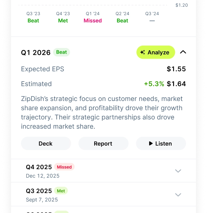 Feature Earnings Hub